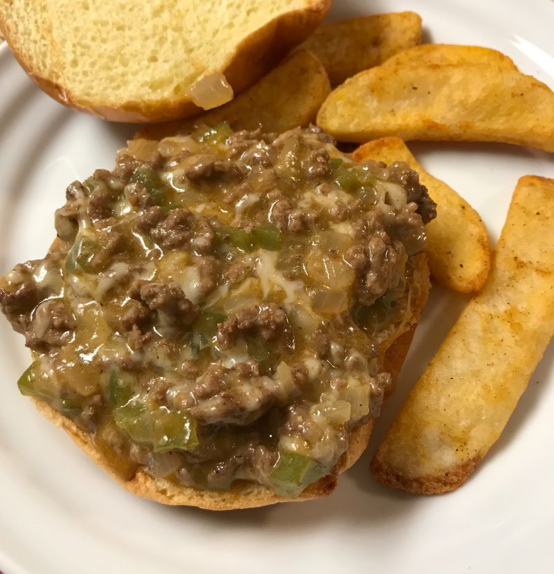 Philly Cheesesteak Sloppy Joe Dinner Idea