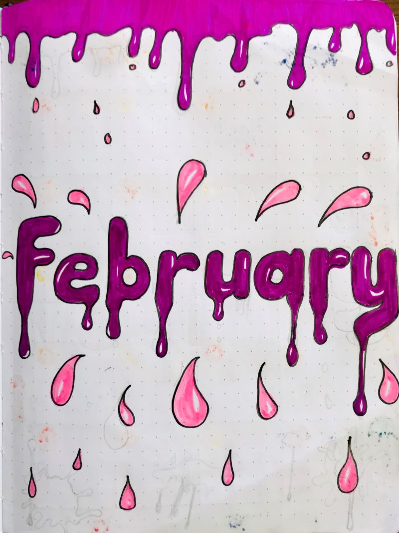 February 2021 bullet journal 