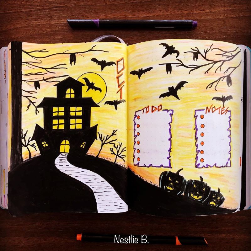 Halloween bullet journal theme