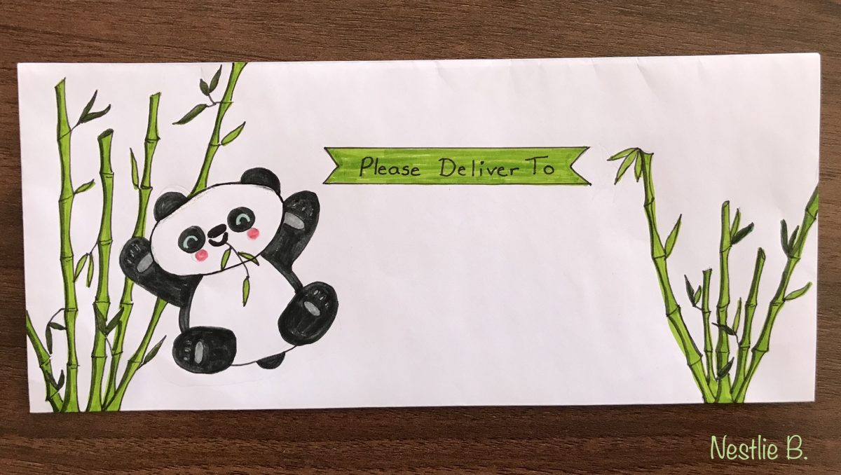 Envelope art for pen pal