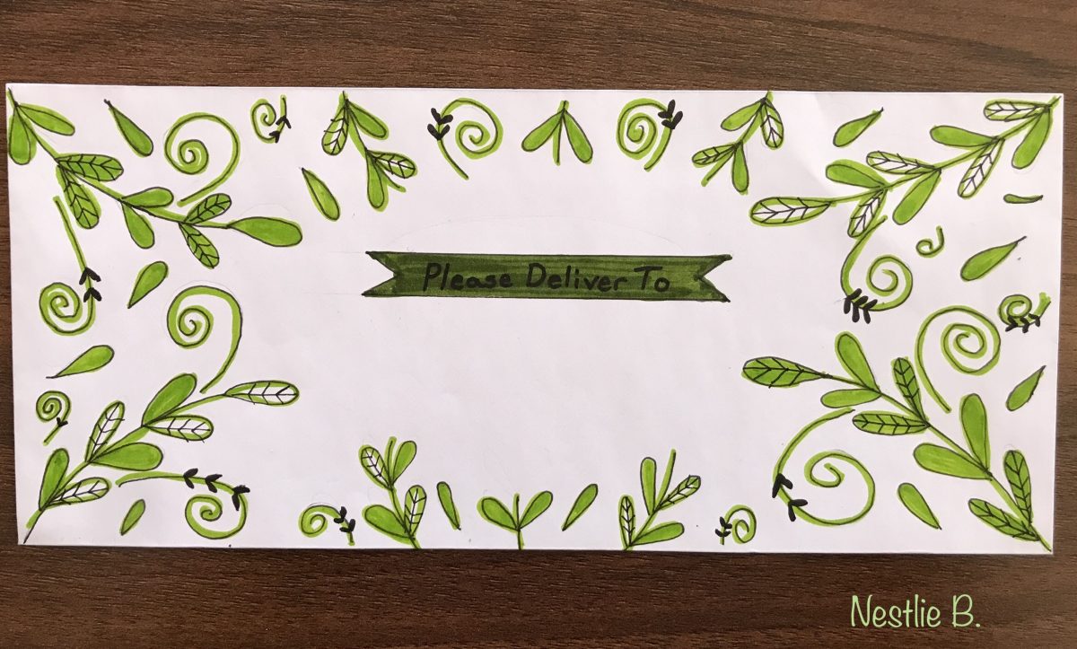 Envelope art for pen pal